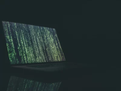 Computer screen displaying programming code